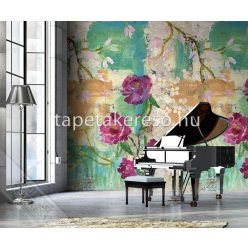   Behang Expresse Colorful vlies anyagú lila, sárga, barna, zöld színű virágos romantikus tapéta