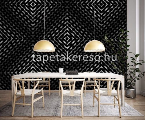 Behang Expresse Colorchoc Light and Dark vlies anyagú fekete, szürke, fehér színű geometriai modern poszter