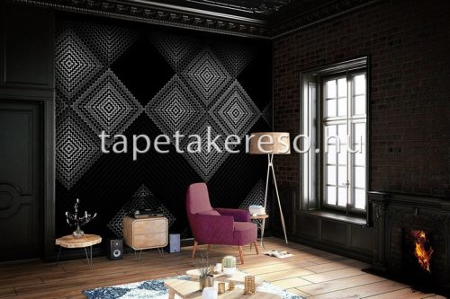 Behang Expresse Colorchoc Light and Dark vlies anyagú fekete, szürke színű geometriai modern poszter