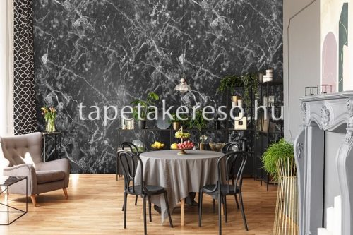 Behang Expresse Colorchoc Light and Dark vlies anyagú fekete, szürke színű márványos modern poszter