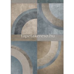   Behang Expresse Esbjerg vlies anyagú kék, türkiz, barna színű geometriai modern tapéta