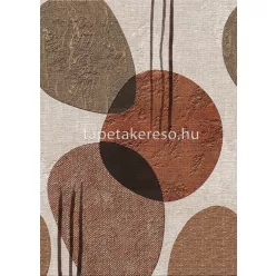   Behang Expresse Connected vlies anyagú beige, barna színű geometriai modern poszter