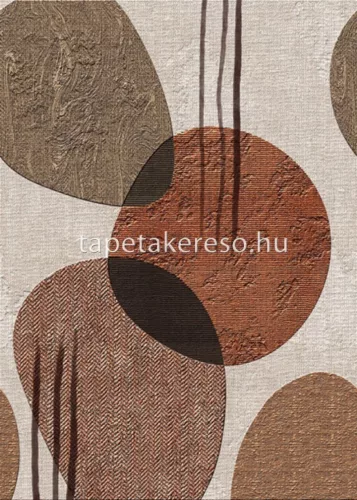 Behang Expresse Connected vlies anyagú beige, barna színű geometriai modern poszter