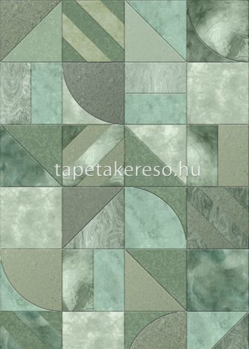 Behang Expresse Connected vlies anyagú zöld színű geometriai modern poszter