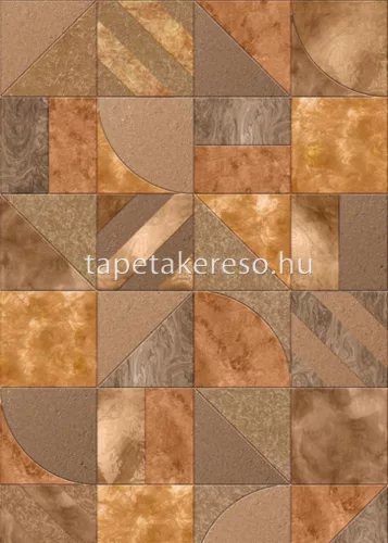 Behang Expresse Connected vlies anyagú barna színű geometriai modern poszter