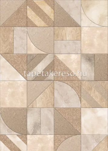 Behang Expresse Connected vlies anyagú barna színű geometriai modern poszter