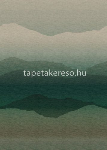 Behang Expresse Connected vlies anyagú zöld színű hegyvidék, fás modern poszter
