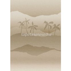   Behang Expresse Connected vlies anyagú barna színű hegyvidék, fás modern poszter