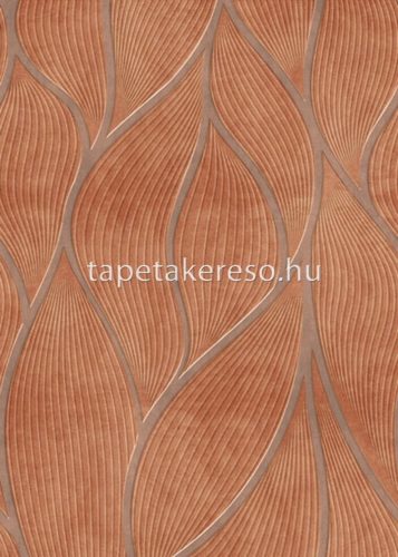 Behang Expresse Connected vlies anyagú barna színű hullámos, vonalas modern poszter