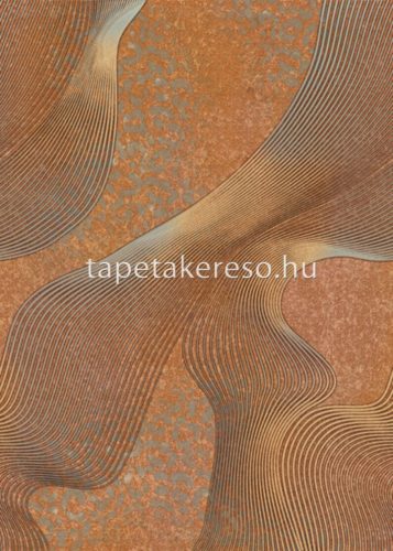 Behang Expresse Connected vlies anyagú barna színű hullámos, vonalas modern poszter