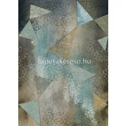   Behang Expresse Connected vlies anyagú zöld, türkiz, barna színű foltos, geometriai modern poszter