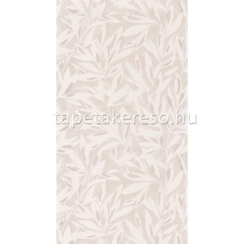 Casadeco Jardins Suspendus vlies anyagú fehér, beige, gyöngyház színű leveles modern tapéta