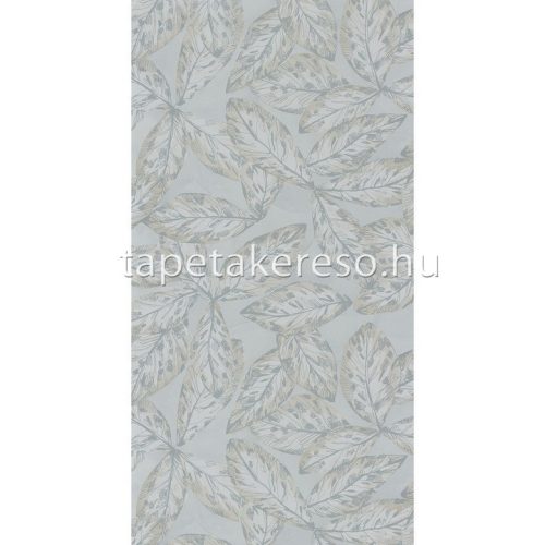 Casadeco Jardins Suspendus vlies anyagú türkiz, beige, ezüst színű leveles modern tapéta