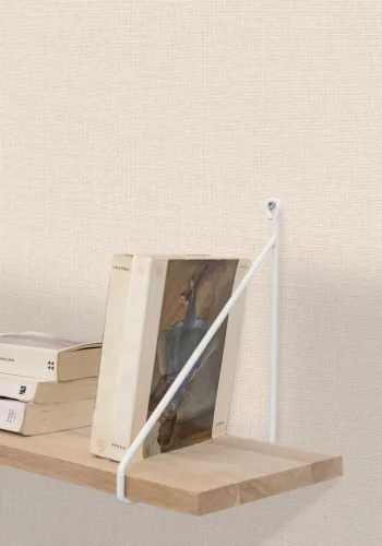 Caselio Jute 2 vlies, vinyl anyagú, törtfehér színű, egyszínű, szövethatású, Modern tapéta