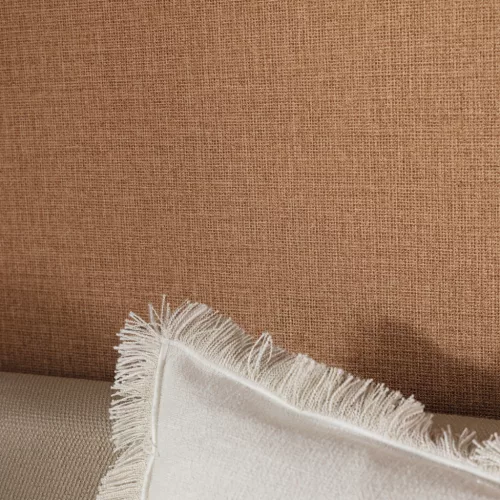 Caselio Jute 2 vlies, vinyl anyagú, barna színű, egyszínű, szövethatású, Modern tapéta