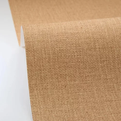 Caselio Jute 2 vlies, vinyl anyagú, mustársárga színű, egyszínű, szövethatású, Modern tapéta