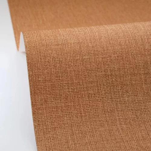 Caselio Jute 2 vlies, vinyl anyagú, mustársárga színű, egyszínű, szövethatású, Modern tapéta