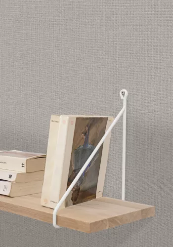 Caselio Jute 2 vlies, vinyl anyagú, szürke színű, egyszínű, szövethatású, Modern tapéta