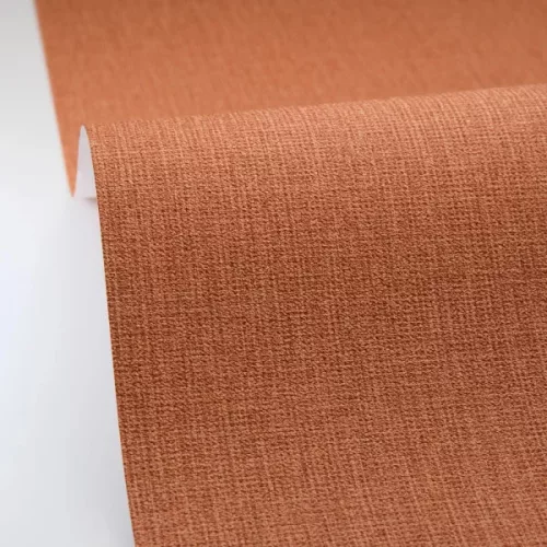Caselio Jute 2 vlies, vinyl anyagú, narancssárga színű, egyszínű, szövethatású, Modern tapéta