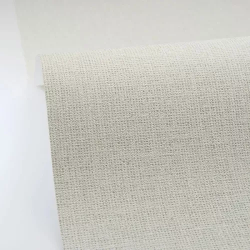 Caselio Jute 2 vlies, vinyl anyagú, zöld színű, egyszínű, szövethatású, Modern tapéta
