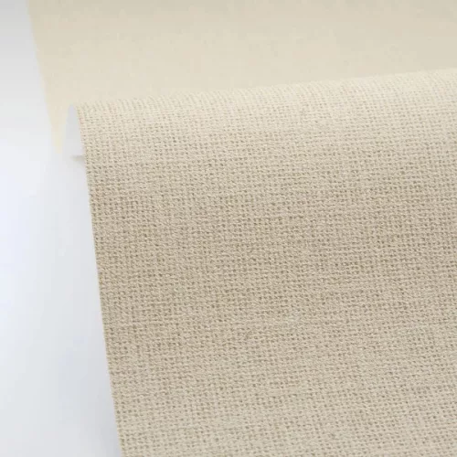 Caselio Jute 2 vlies, vinyl anyagú, zöld színű, egyszínű, szövethatású, Modern tapéta