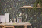 Caselio  Kitchen box, vlies, vinyl anyagú, fekete, zöld, rózsaszín, sárga színű, leveles, Modern tapéta