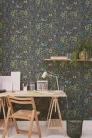 Caselio  Kitchen box, vlies, vinyl anyagú, fekete, zöld, rózsaszín, sárga színű, leveles, Modern tapéta