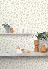 Caselio  Kitchen box, vlies, vinyl anyagú, fehér, zöld, barna színű, leveles, Modern tapéta