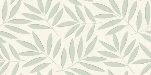 Caselio  Kitchen box, vlies, vinyl anyagú, fehér, türkiz, arany színű, leveles, Modern tapéta