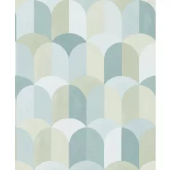   Caselio  Kitchen box, vlies, vinyl anyagú, kék, fehér, szürke színű, geometriai, Modern tapéta