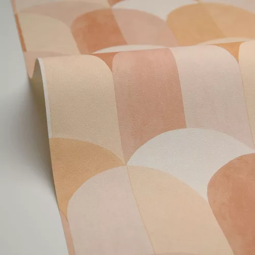 Caselio  Kitchen box, vlies, vinyl anyagú, fehér, barna színű, geometriai, Modern tapéta