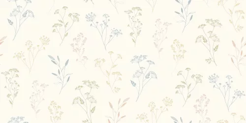 Caselio  Kitchen box, vlies, vinyl anyagú, fehér, kék, barna, mályva színű, növényes , Modern tapéta