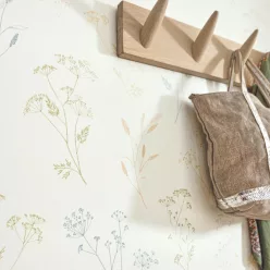   Caselio  Kitchen box, vlies, vinyl anyagú, fehér, kék, barna, mályva színű, növényes , Modern tapéta