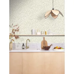   Caselio  Kitchen box, vlies, vinyl anyagú, fehér, szürke, zöld színű, kőmintás, Modern tapéta