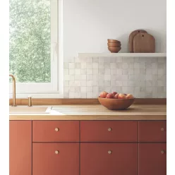   Caselio  Kitchen box, vlies, vinyl anyagú, szürke, barna színű, kockás, csempe, Modern bordűr