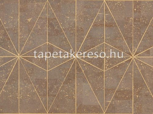 Omexco Khatam vlies, parafa anyagú bronz, barna színű geometriai, foltos natural tapéta