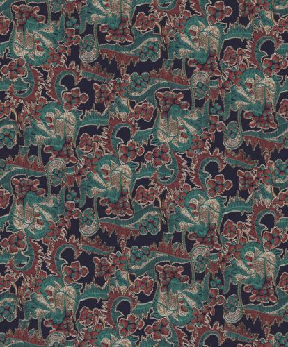 Khroma Kimono vlies anyagú, fekete, piros, türkiz, barna színű, absztrakt, Modern tapéta
