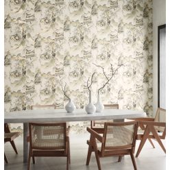   Khroma Kimono vlies anyagú, beige, keki, szürke, zöld színű, hegyvidék, Modern tapéta