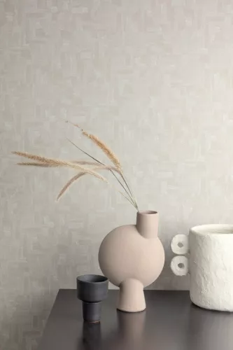 Khroma Kimono vlies anyagú, szürke, fehér színű, pöttyös, absztrakt, Modern tapéta
