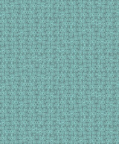 Khroma Kimono vlies anyagú, türkiz színű, geometriai, textilhatású, Modern tapéta