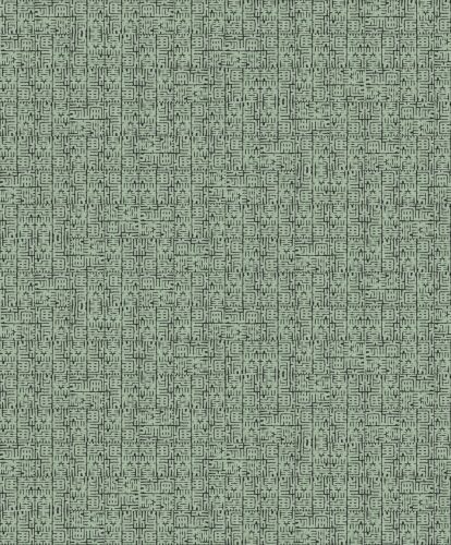 Khroma Kimono vlies anyagú, zöld színű, geometriai, textilhatású, Modern tapéta