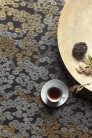 Khroma Kimono vlies anyagú, fekete, fehér, mustársárga színű, fás, Modern tapéta
