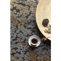   Khroma Kimono vlies anyagú, fekete, fehér, mustársárga színű, fás, Modern tapéta