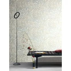   Khroma Kimono vlies anyagú, törtfehér, kék, szürke színű, fás, Modern tapéta
