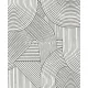 Casadeco Kyoto vlies anyagú szürke, fehér színű geometriai modern tapéta