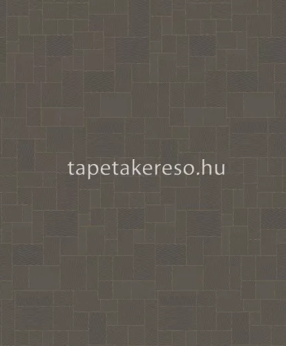 Casadeco Kyoto vlies anyagú fekete, arany színű geometriai modern tapéta