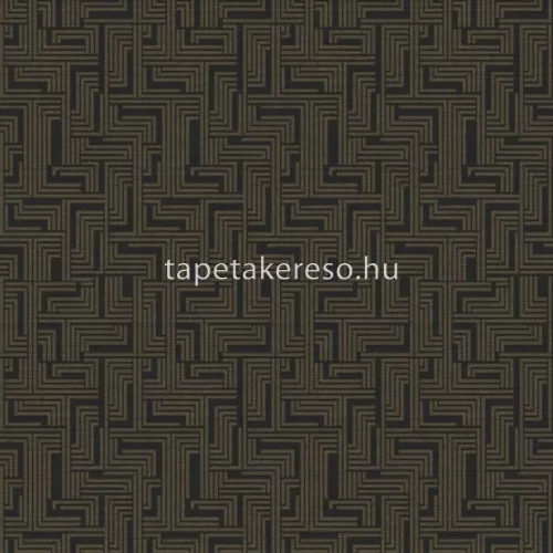 Galerie Wallcoverings Boutique vlies anyagú fekete, bronz színű geometriai modern tapéta