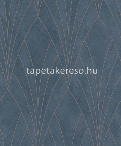 Ugepa Elegance vinyl, vlies anyagú kék, barna színű art deco, geometriai modern tapéta