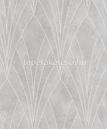 Ugepa Elegance vinyl, vlies anyagú szürke, ezüst színű art deco, geometriai modern tapéta