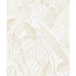   Khroma La Vie En Rose vlies anyagú fehér, mustársárga színű leveles modern tapéta